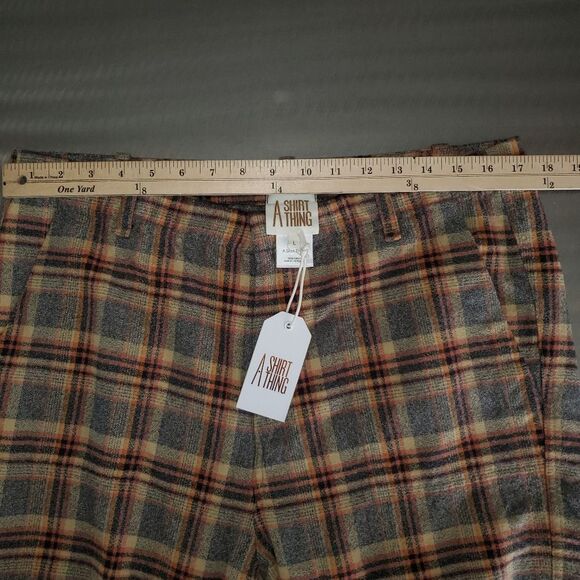 A Shirt Thing 100% Cotton Griffin Flannel Pants Brown Multi Plaid Large NWT - Picture 9 of 11